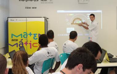 Sala SESI Matemática contém diversos recursos para o ensino da disciplina (Foto: Heraldo Carnieri)
